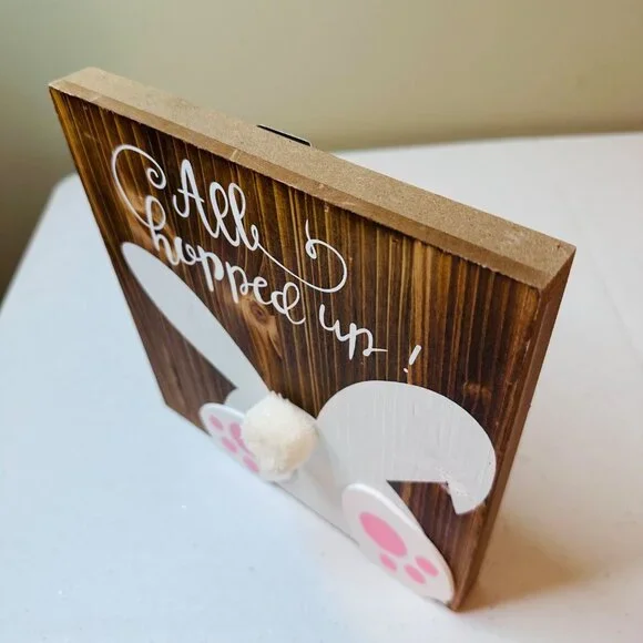 Easter hanging decoration ALL HOPPED UP bunny spring springtime decoration - Picture 11 of 11